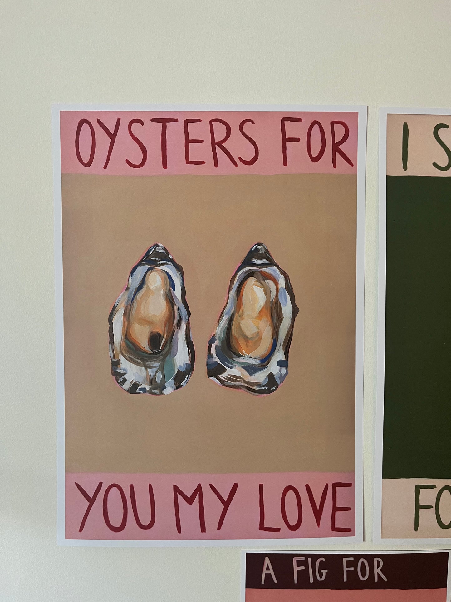 Oysters for you my love print